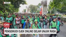 VIDEO: Ratusan Pengemudi Ojek Online Berunjuk Rasa