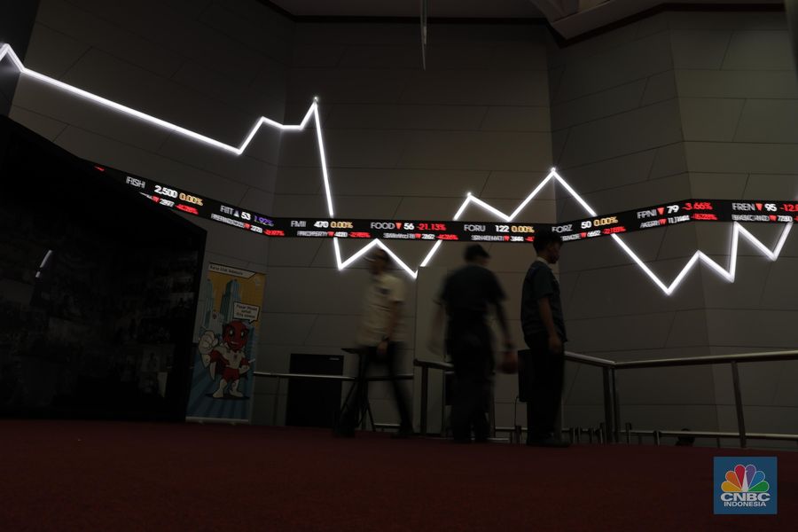 Ilustrasi Bursa Efek Indonesia, Jumat 28/2/2020 (CNBC Indonesia/Tri Susilo)