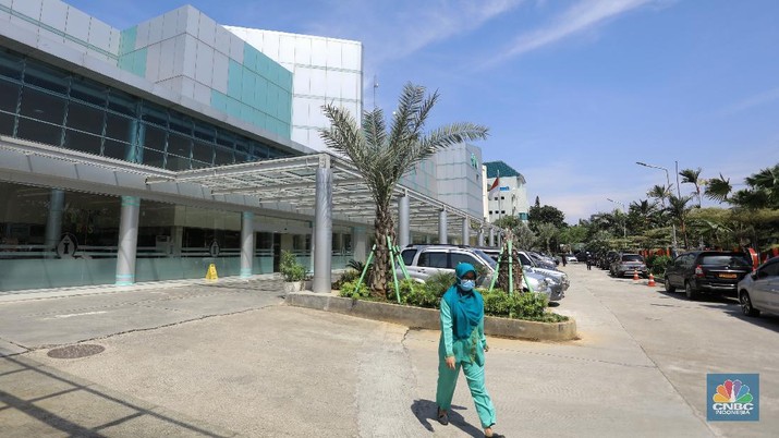 Suasana RSPI Sulianti Saroso Saat Kabar Adanya Pasien Positif Corona. (CNBC Indonesia/Andrean Kristianto)