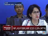 BPS Catat Inflasi Februari 2020 Capai  0,28% (mtm)