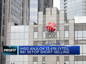 IHSG Anjlok 13,41% (YTD), BEI Setop Short Selling