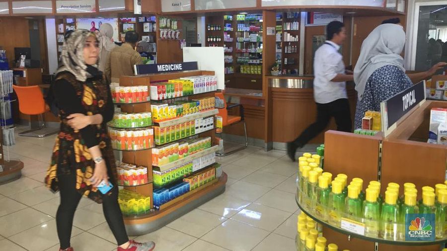 Erick Tohir di kimia farma. (CNBC Indonesia/Monica Wareza)