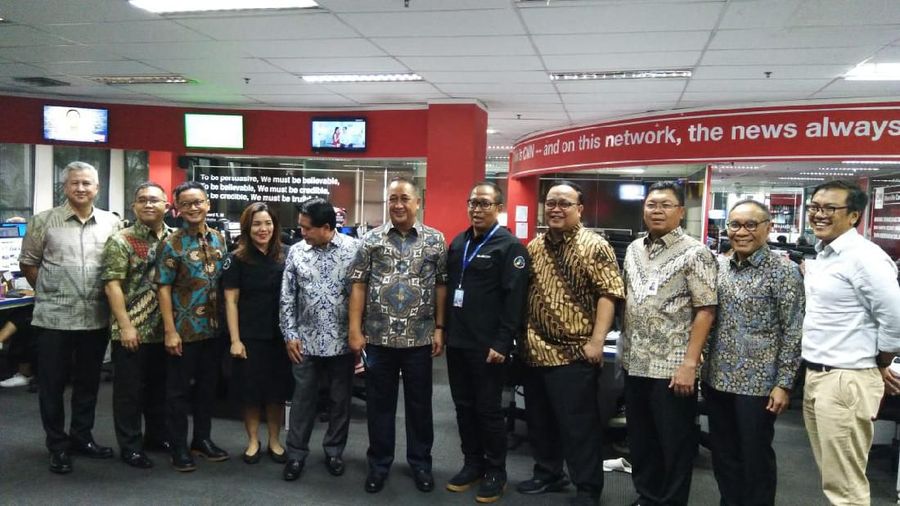 Jajaran Direksi PT Bank Mandiri (Persero) Tbk (BMRI) melakukan kunjungan media atau media visit ke kantor Detik Network.