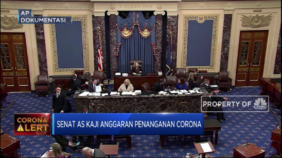 AS meloloskan dana paket darurat senilai US$ 100 miliar (Rp 1,548 triliun dengan asumsi kurs Rp 15.480 per dolar)