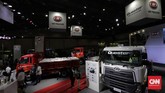 Suasana GAIKINDO Indonesia International Commercial Vehicle Expo (Giicomvec) di JCC, Senayan, Jakarta, Kamis (5/3/2020).