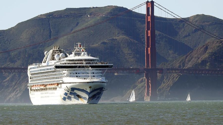 Kapal Pesiar Grand Princess. (AP/Scott Strazzante)