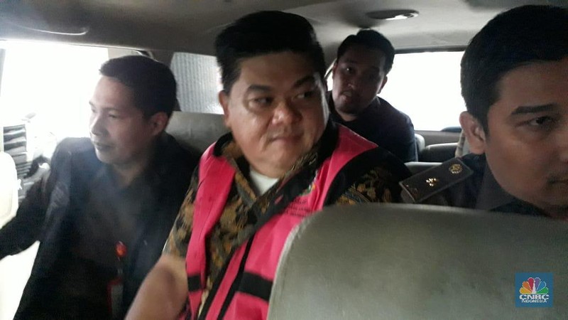 Heru Hidayat, tersangka kasus Jiwasraya. (CNBC Indonesia/Ferry Sandi)