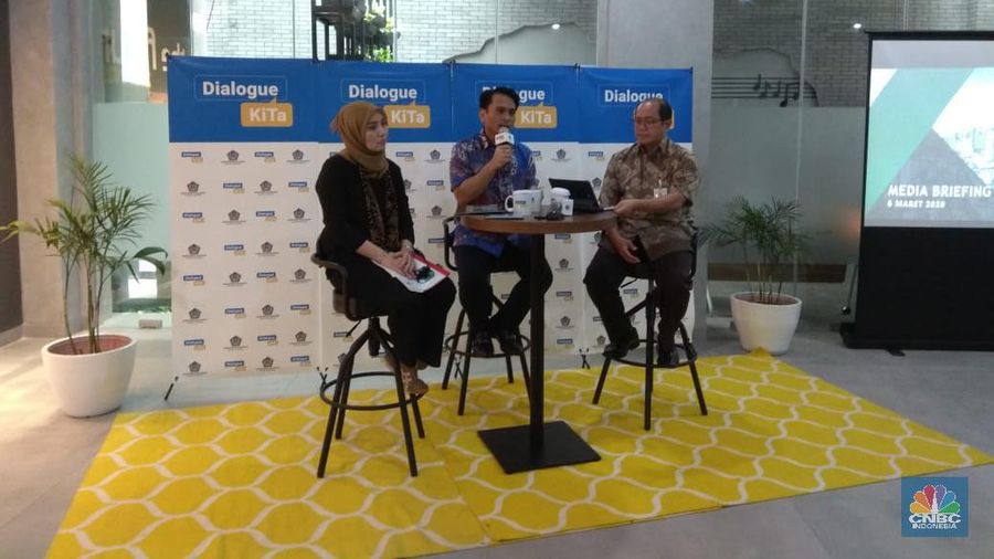 Isa Rahmatarwata dan Rahayu Puspasari di Acara Optimalisasi Aset untuk Mendorong Perekonomian .(CNBC Indonesia/Lidya Kembaren)