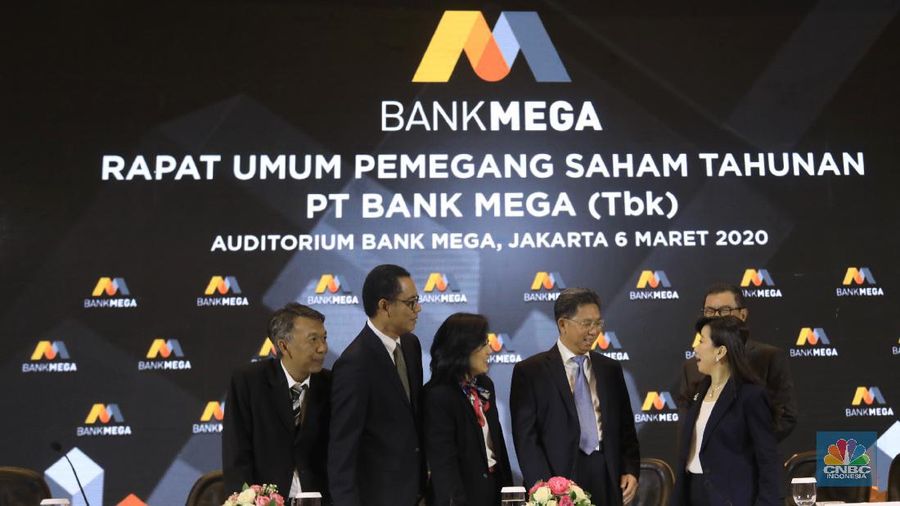 Rapat Umum Pemegang Saham Tahunan PT. Bank Mega (Tbk). (CNBC Indonesia/Andrean Kristianto)