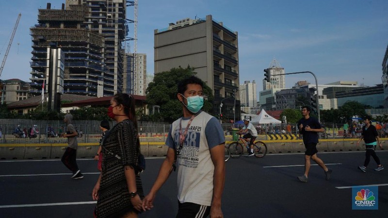 Hari Bebas Kendaraan Bermotor atau Car Free Day Jakarta tetap berlangsung di tengah isu infeksi Virus Corona di Indonesia.