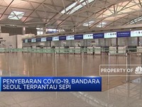 Akibat Corona, Bandara Seoul Terpantau Sepi