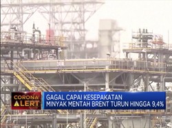 Harga Minyak Dunia Rontok