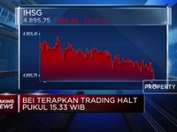 IHSG Anjlok 5,01% Pukul 15:33 WIB, Trading Halt Diberlakukan