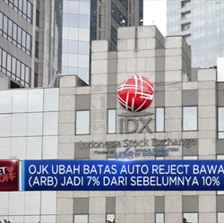 OJK Ubah Batas Auto Reject Bawah Jadi 7%