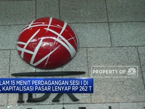 15 Menit Perdagangan Dibuka, IHSG Anjlok 5,01% & Trading Halt