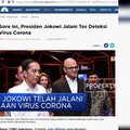 Presiden Jokowi Jalani Tes Virus Corona