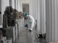 Antisipasi Covid-19, Museum Nasional 'Diguyur' Disinfektan