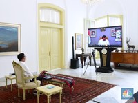 Efek Covid-19, Jokowi Pimpin Rapat via Konferensi Video