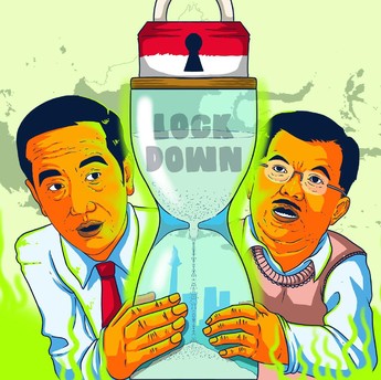 Beda Jokowi dan JK Soal Kemungkinan Indonesia Lockdown