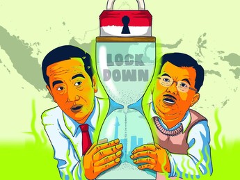 Beda Jokowi dan JK Soal Kemungkinan Indonesia Lockdown