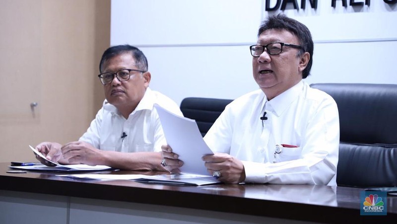 Tjahjo Kumolo. (CNBC Indonesia/Tri Susilo)