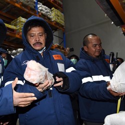Sidak ke Gudang Daging, Mentan Syahrul Jamin Stok Cukup