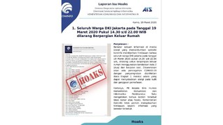 Kominfo Bantah Ruas Jalan di Jakarta Disterilisasi Hari Ini