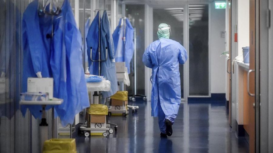 A view of the corridor outside the intensive care unit of the hospital of Brescia, Italy, Thursday, March 19, 2020. Italy has become the country with the most coronavirus-related deaths, surpassing China by registering 3,405 dead. Italy reached the gruesome milestone on the same day the epicenter of the pandemic, Wuhan, China, recorded no new infections. For most people, the new coronavirus causes only mild or moderate symptoms. For some it can cause more severe illness. (Claudio Furlan/LaPresse via AP)