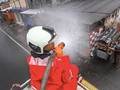 PMI Fokus Semprot Disinfektan ke Rumah Ibadah dan Pasar