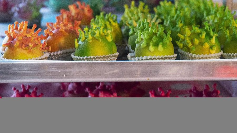 Torsten Roth menciptakan kue berbentuk virus Corona yang diberi nama kue 