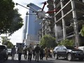 Risma Kerahkan Drone Semprot Disinfektan di Surabaya