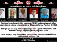 6 Dokter RI Gugur Saat Tangani Corona, Selamat Jalan Pahlawan