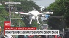 VIDEO: Pemkot Surabaya Semprot Disinfektan dengan Drone