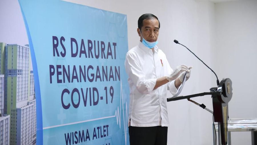 Jokowi Tinjau Wisma Atlet Kemayoran Untuk Pasien Virus Corona. Muchlis Jr - Biro Pers Sekretariat Presiden
