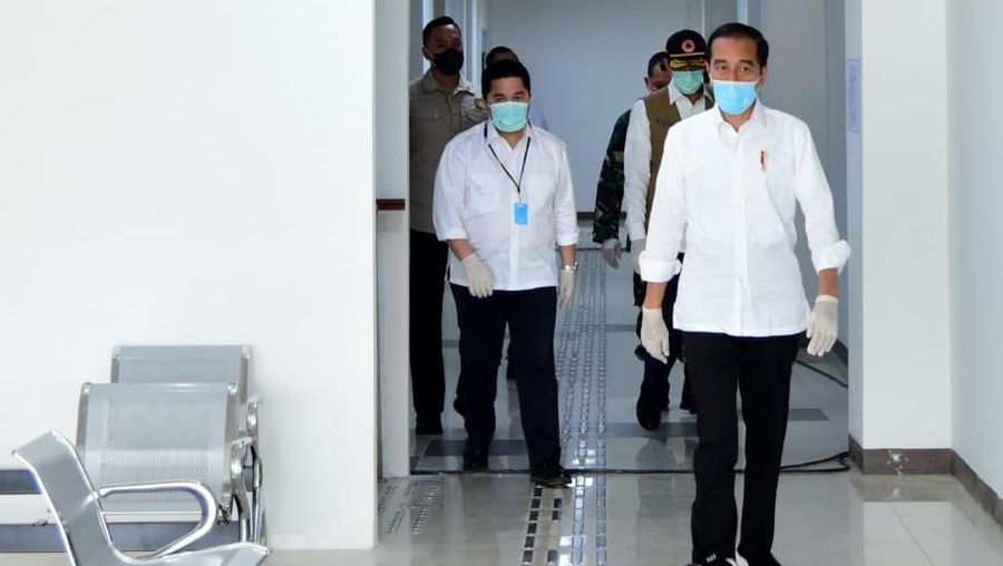 Jokowi Tinjau Wisma Atlet Kemayoran Untuk Pasien Virus Corona. Muchlis Jr - Biro Pers Sekretariat Presiden