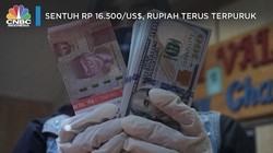 Sentuh Rp 16.500/US$, Rupiah Terus Terpuruk