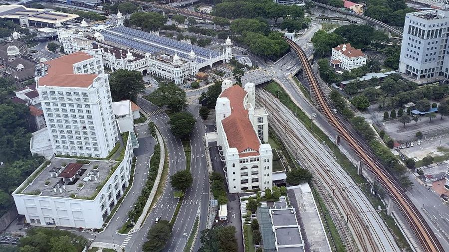 The city center of Kuala Lumpur, Malaysia is seen empty Wednesday, March 25, 2020. Malaysian government extended movement order to the public until April 14 to block the spread of the new coronavirus. For most people the new coronavirus causes only mild or moderate symptoms, but for some it can cause more severe illness. (AP Photo/Vincent Thian)