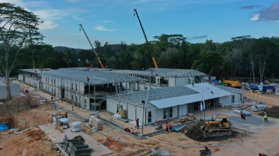 Secara keseluruhan progres konstruksi sudah 78% dan optimis selesai pada 28 Maret 2020.