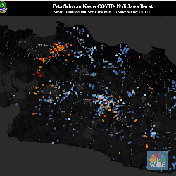 Peta Corona Jabar 16 April: 559 Positif, Bandung Terbanyak