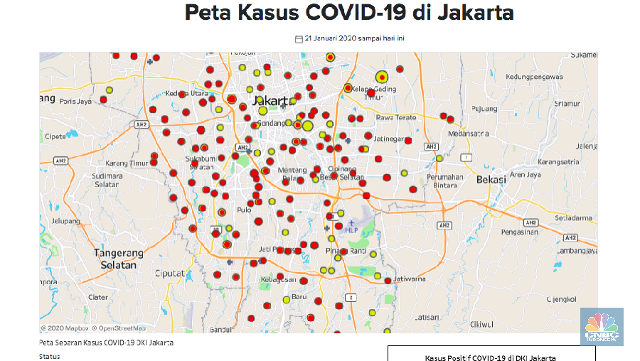Jumlah pasien positif virus corona COVID-19 di Jakarta bertambah 32 orang dalam semalam. Jumlah korban yang meninggal juga bertambah sebanyak 10 orang.