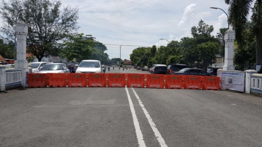 Suasana menuju Alun-alun kota Tegal pasca Lockdown Lokal. (Ist)
