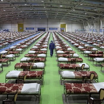 Melihat Rumah Sakit Sementara untuk Pasien COVID-19 di Iran