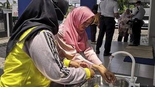 Corona, BPJS Kesehatan Lubuklinggau Sedia Tempat Cuci Tangan