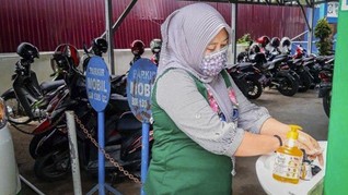 BPJS Kesehatan Tembilahan Sedia Wastafel untuk Cegah Corona