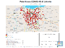 Peta Corona Jakarta 1 April : 794 Positif, 87 Meninggal