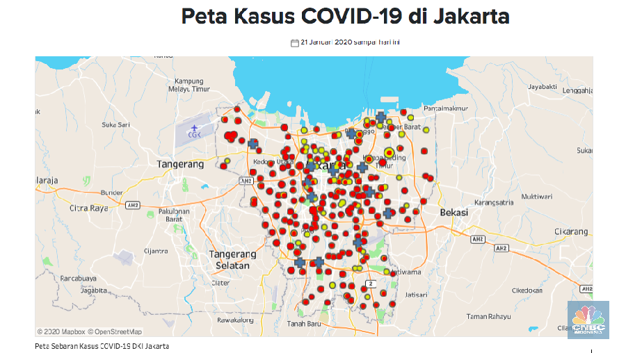 Peta corona Jakarta 31 Maret 2020