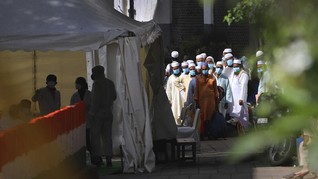 FOTO: Ratusan Jemaah Tablig di India Dikarantina