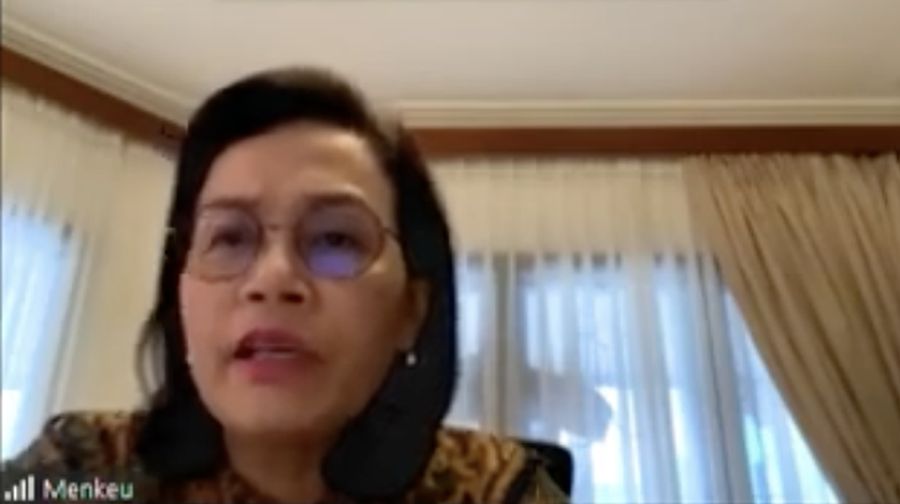 Konfrensi Pers Menteri Keuangan Sri Mulyani terkait Stimulus Ekonomi pada Rabu (01/04) (Youtube Kementerian Keuangan)