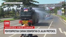 VIDEO: Penyemprotan Disinfektan di Jalan Protokol