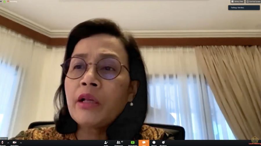 Konfrensi Pers Menteri Keuangan, Sri Mulyani terkait Stimulus Ekonomi pada Rabu (01/04) (Youtube Kementerian Keuangan)
